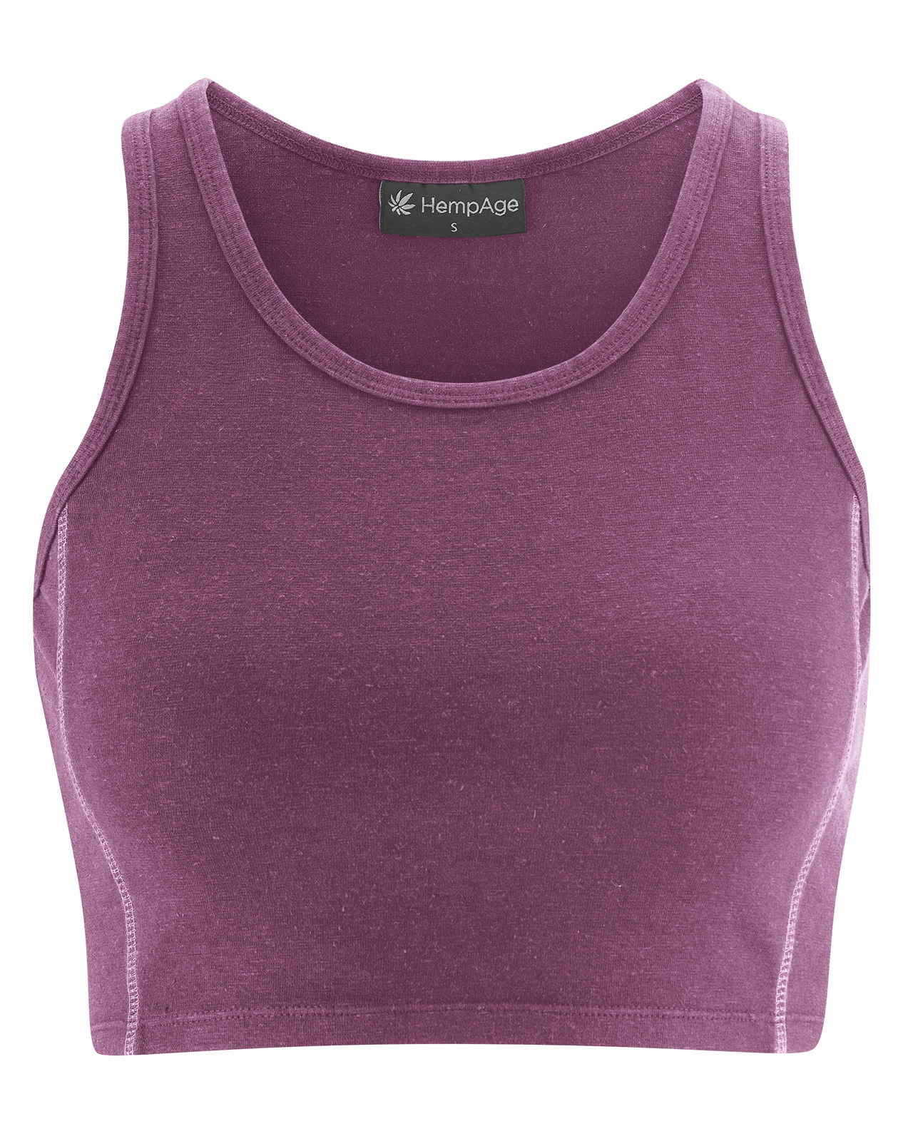 Hempage womens vegan Yoga Top Basic Purple