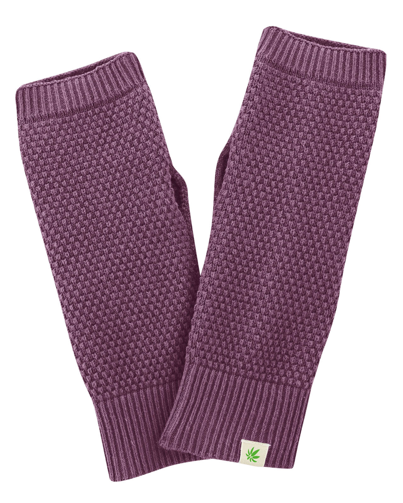 Hempage womens vegan Arm Warmers Purple