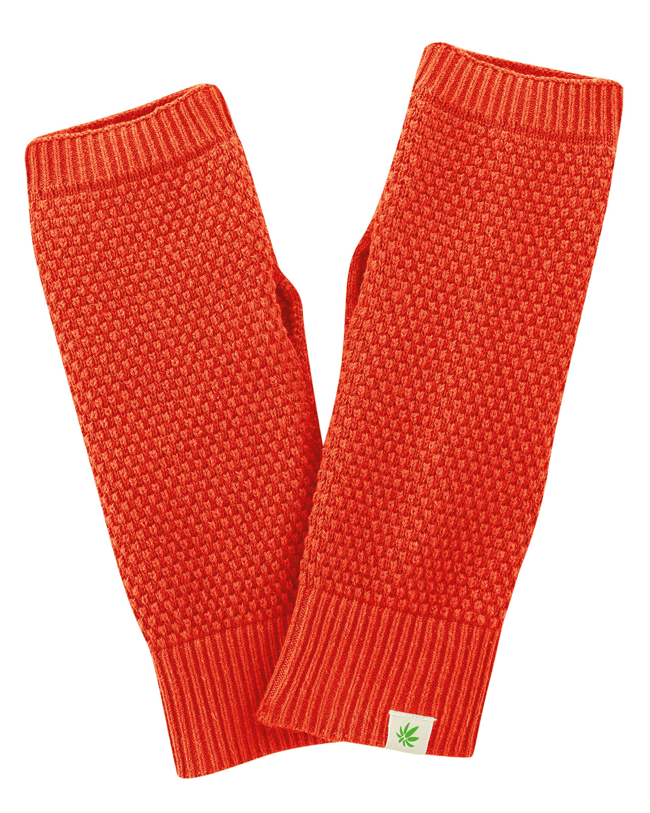 Hempage womens vegan Arm Warmers Brick Red