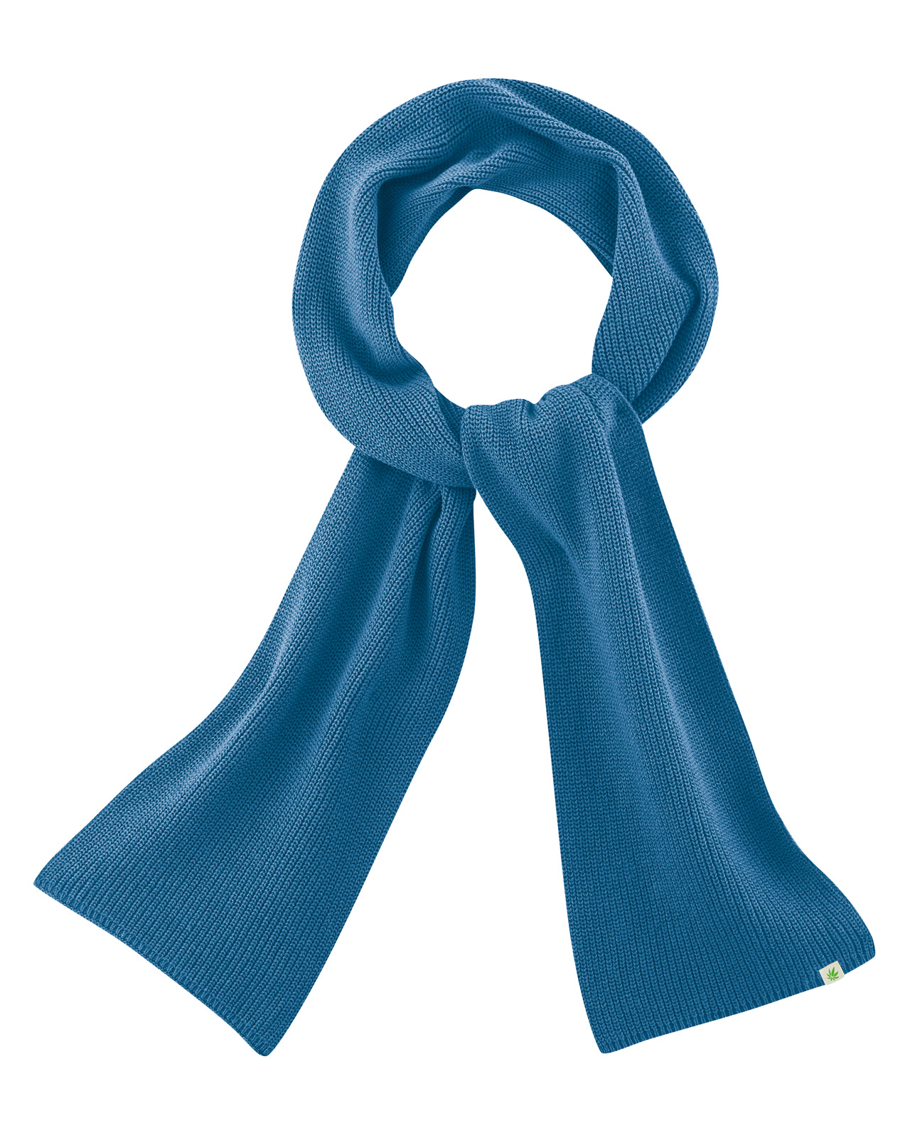 Hempage womens vegan Scarf Monochrome Sea Blue