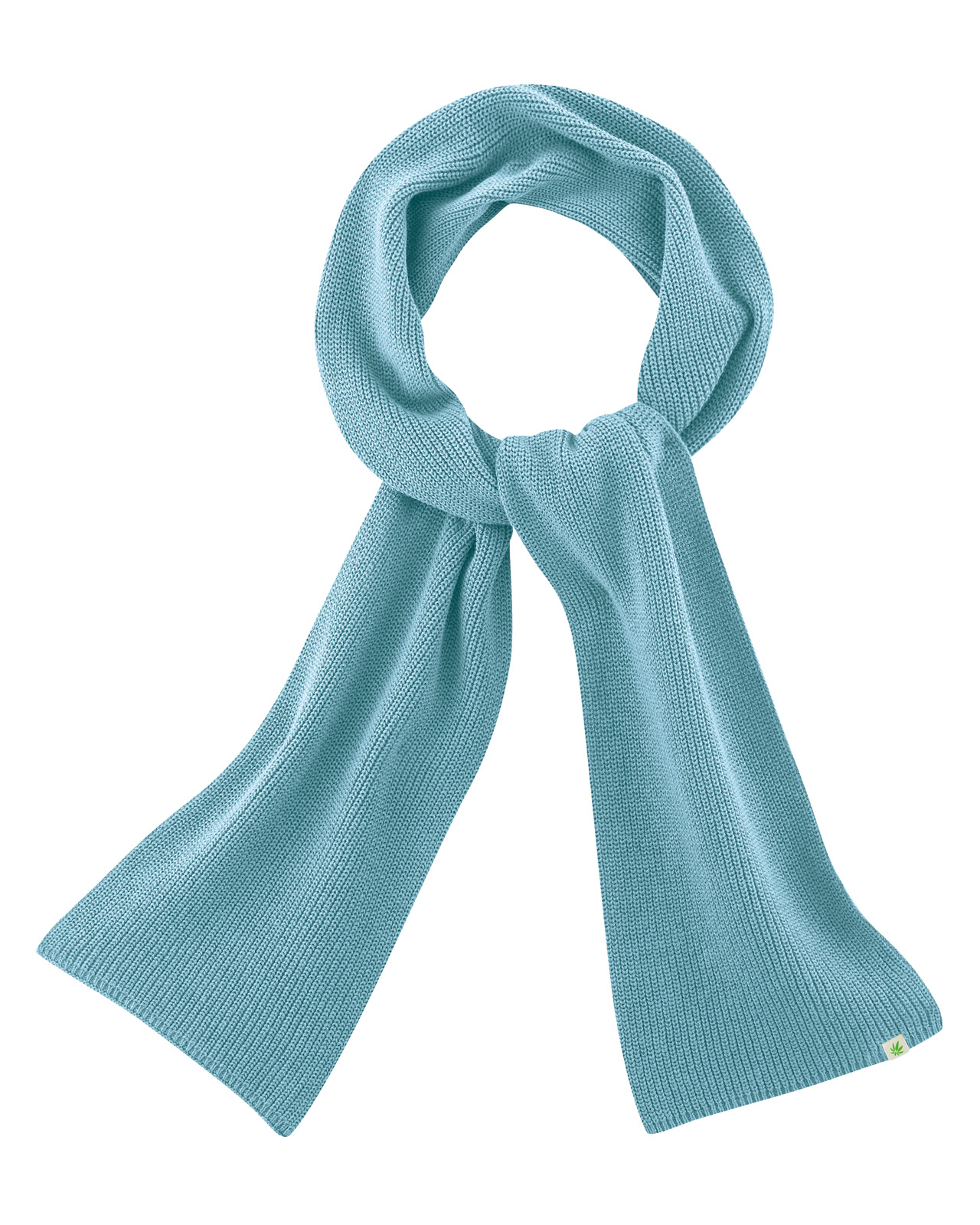Hempage womens vegan Scarf Monochrome Wave Blue