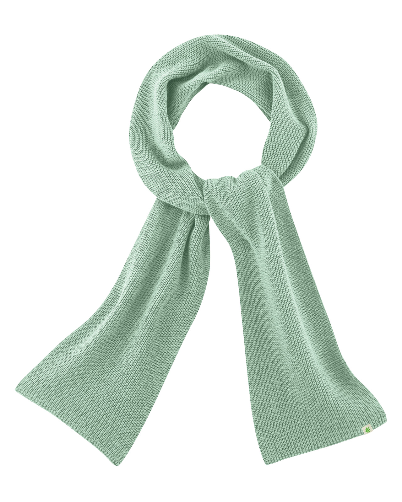 Hempage womens vegan Scarf Monochrome Menta Green