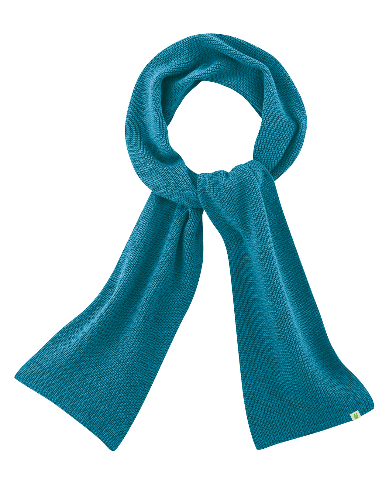 Hempage womens vegan Scarf Monochrome Lagoon Blue