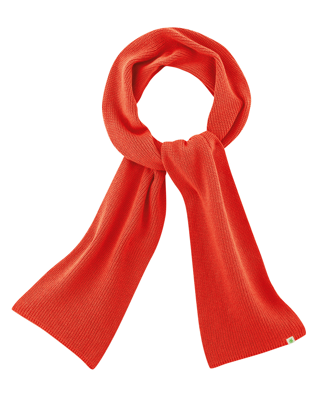 Hempage womens vegan Scarf Monochrome Brick Red