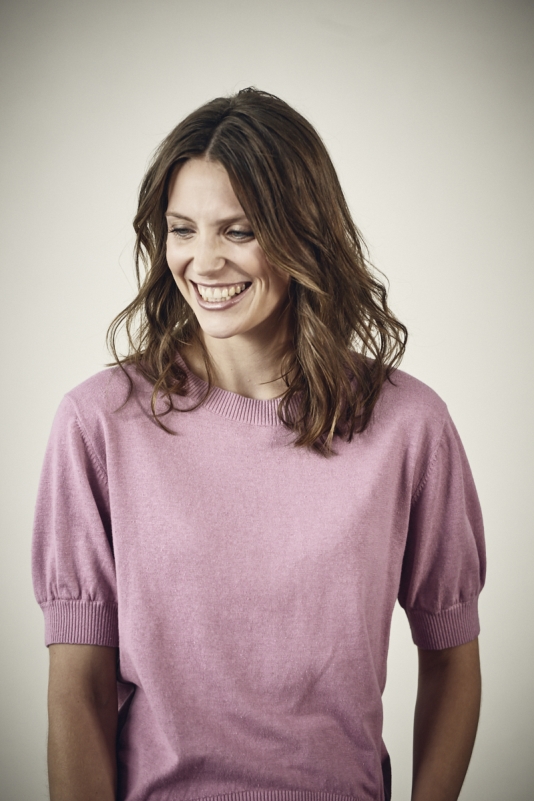 HempAge Damen vegan Kurzarm Strickpulli In Ros&Atilde;&copy;