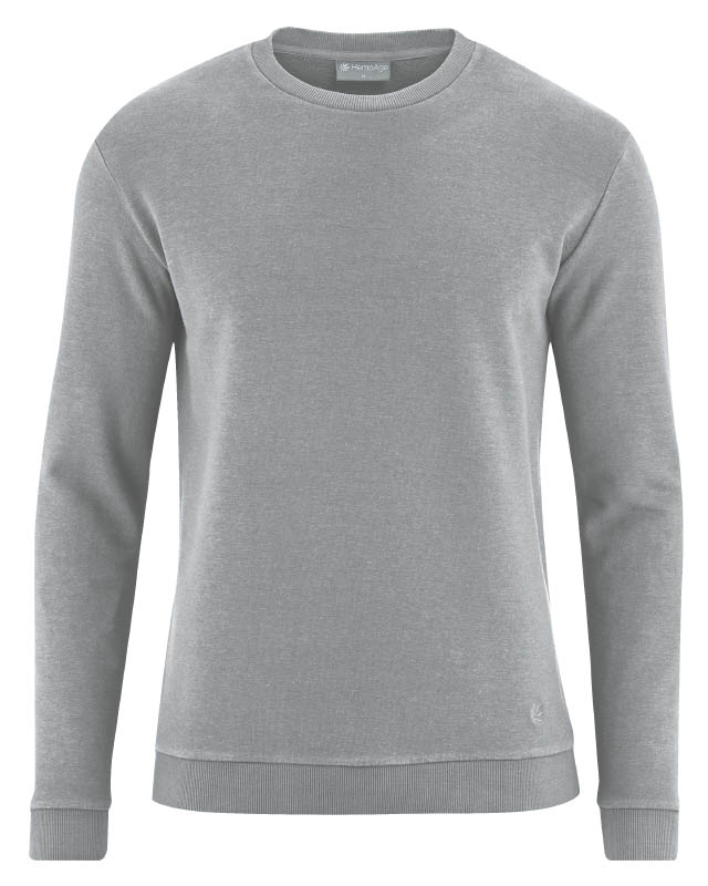Hempage men vegan Sweatshirt Regular Fit Rock Grey