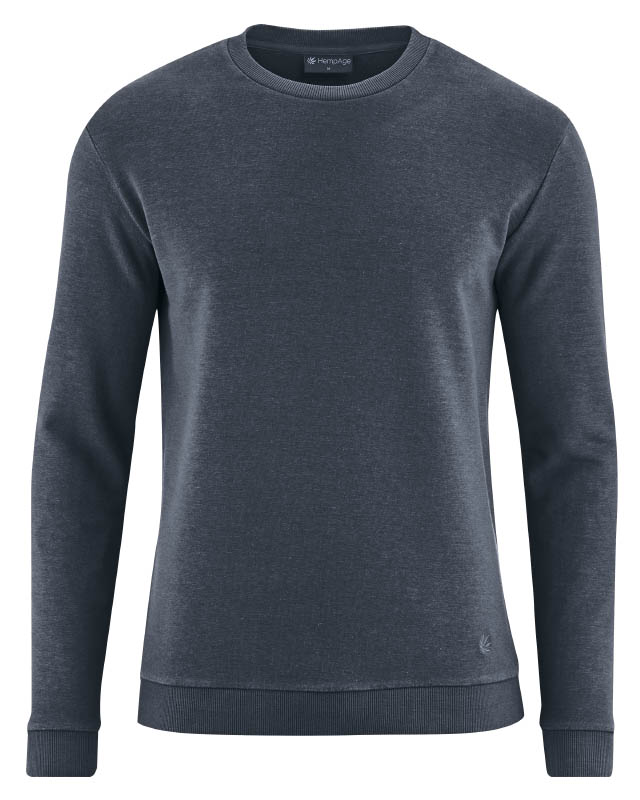 Hempage men vegan Sweatshirt Regular Fit Dark Grey