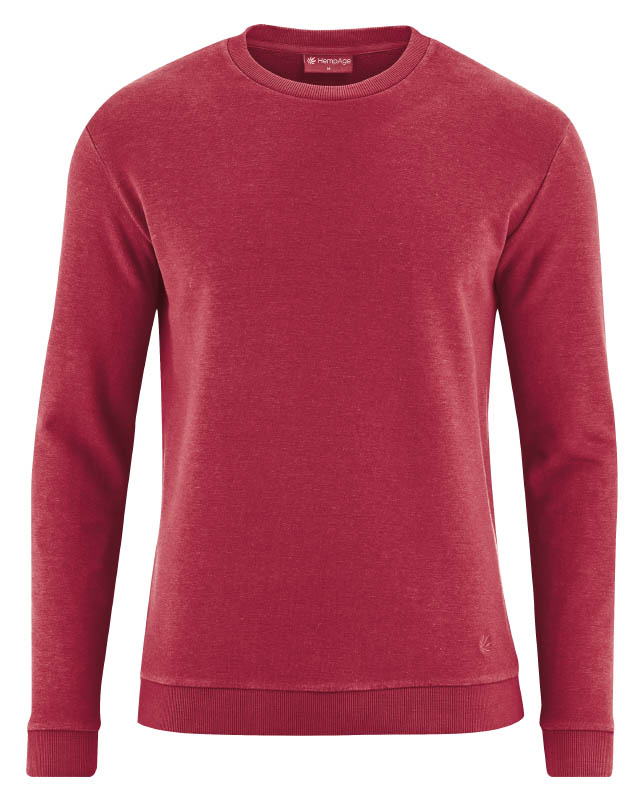 Hempage men vegan Sweatshirt Regular Fit Cuvee Red