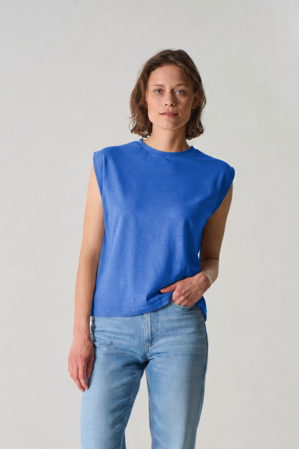 HempAge Damen vegan &Atilde;&bdquo;rmelloses T-Shirt In K&Atilde;&para;nigsblau
