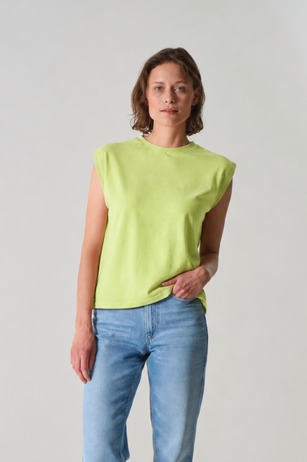 HempAge Damen vegan &Atilde;&bdquo;rmelloses T-Shirt Lind Gr&Atilde;&frac14;n