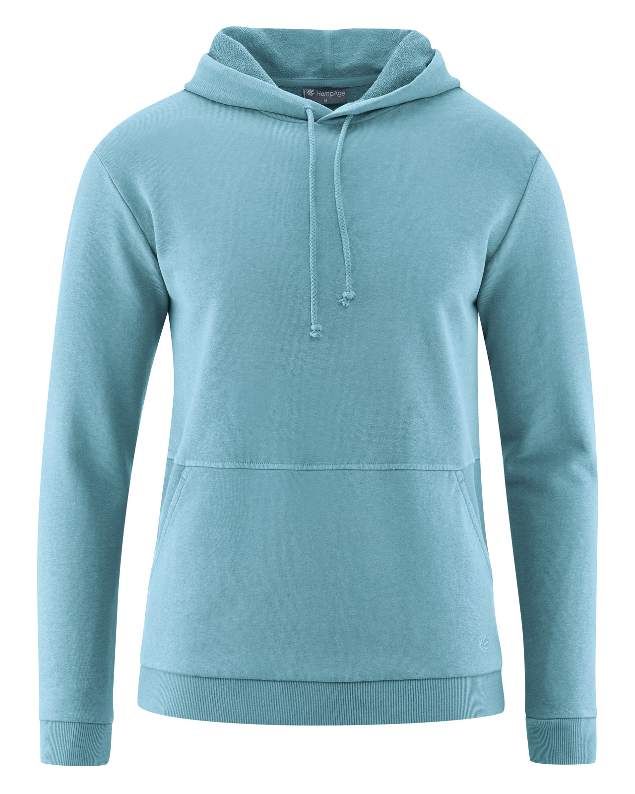 Hempage men vegan Hoodie Basic Wave Blue