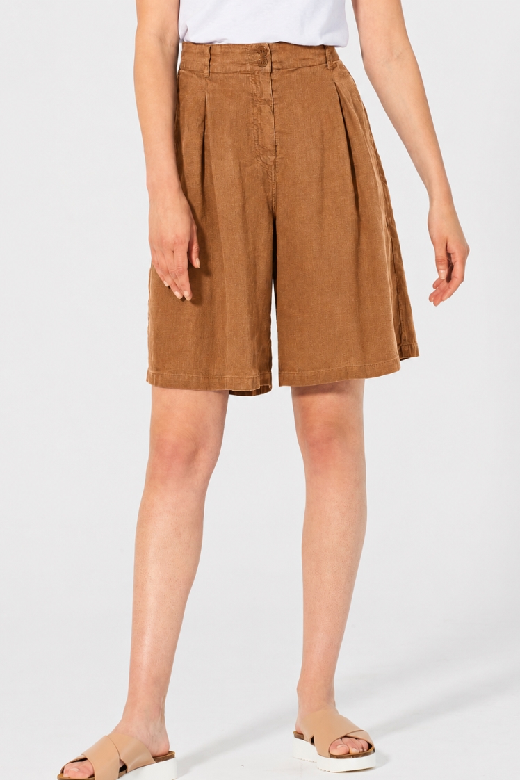 HempAge Damen vegan Plissee Shorts In Der Farbe Almond