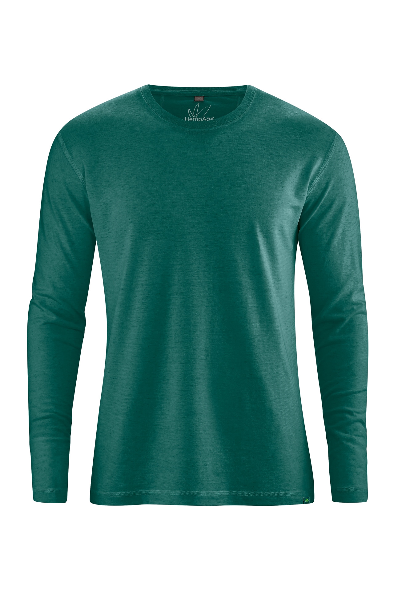 HempAge Herren vegan Langarmshirt Basic Fichtengr&Atilde;&frac14;n