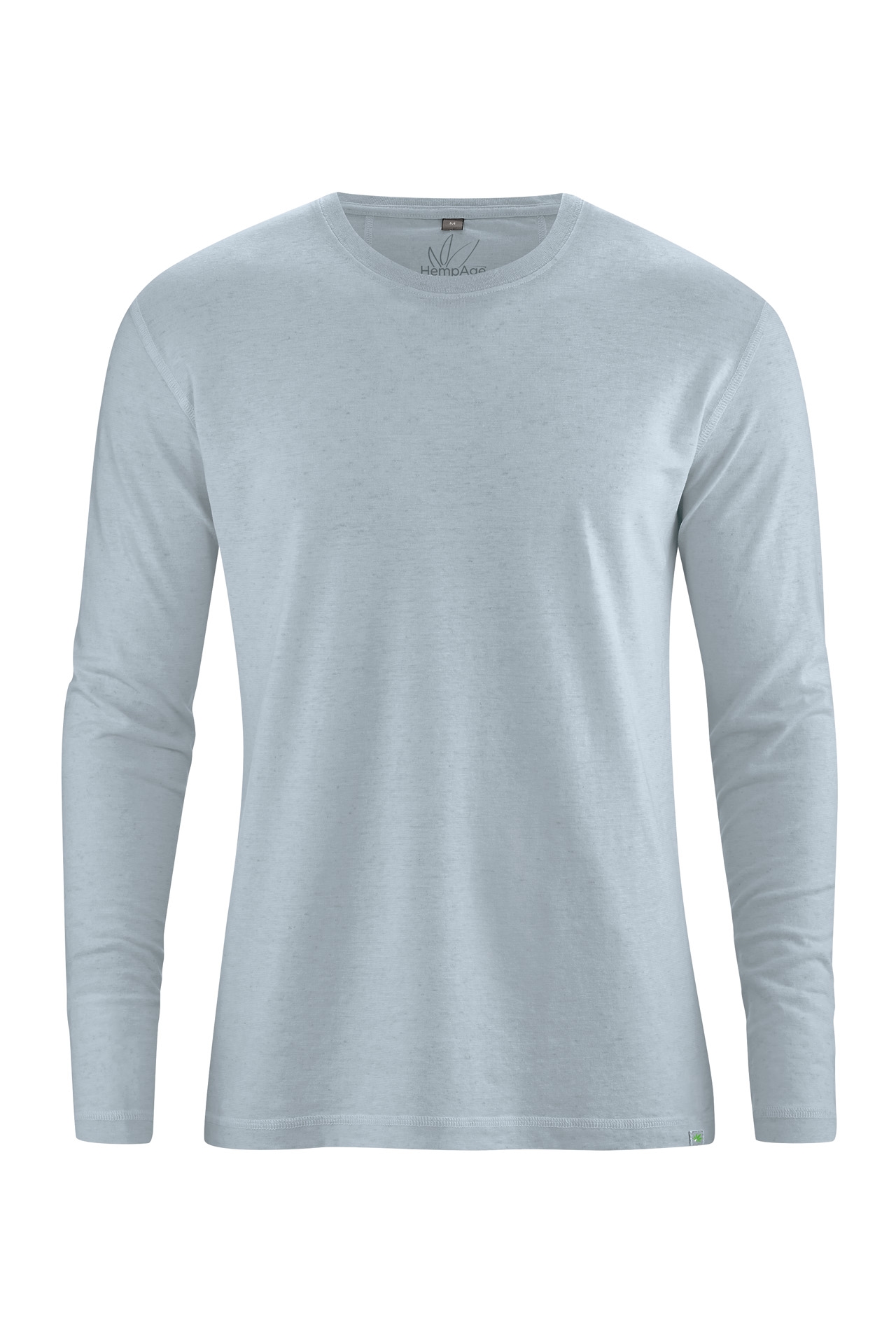 HempAge Herren vegan Langarmshirt Basic Platinum