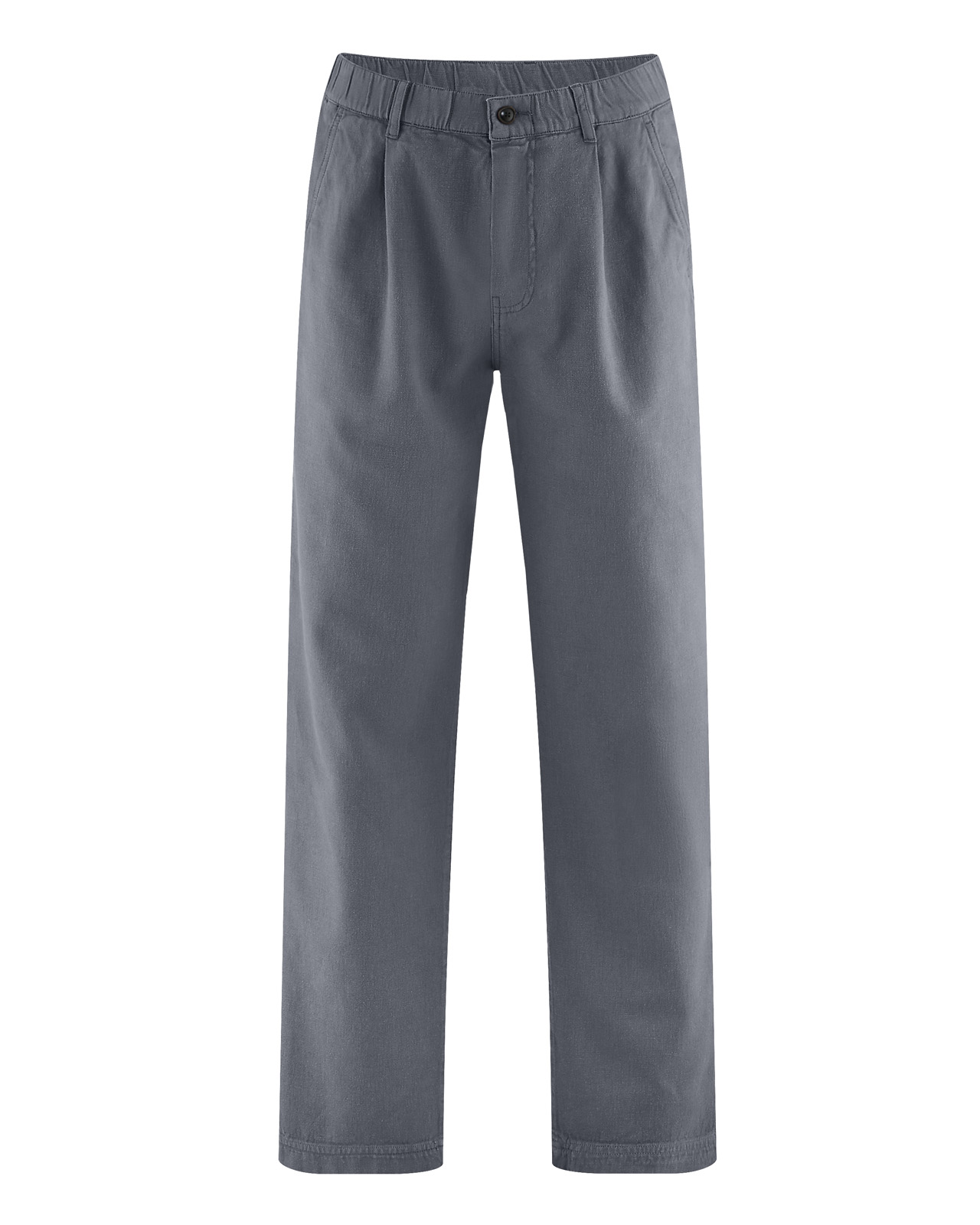 Hempage men vegan Pleated Pants Shale Grey