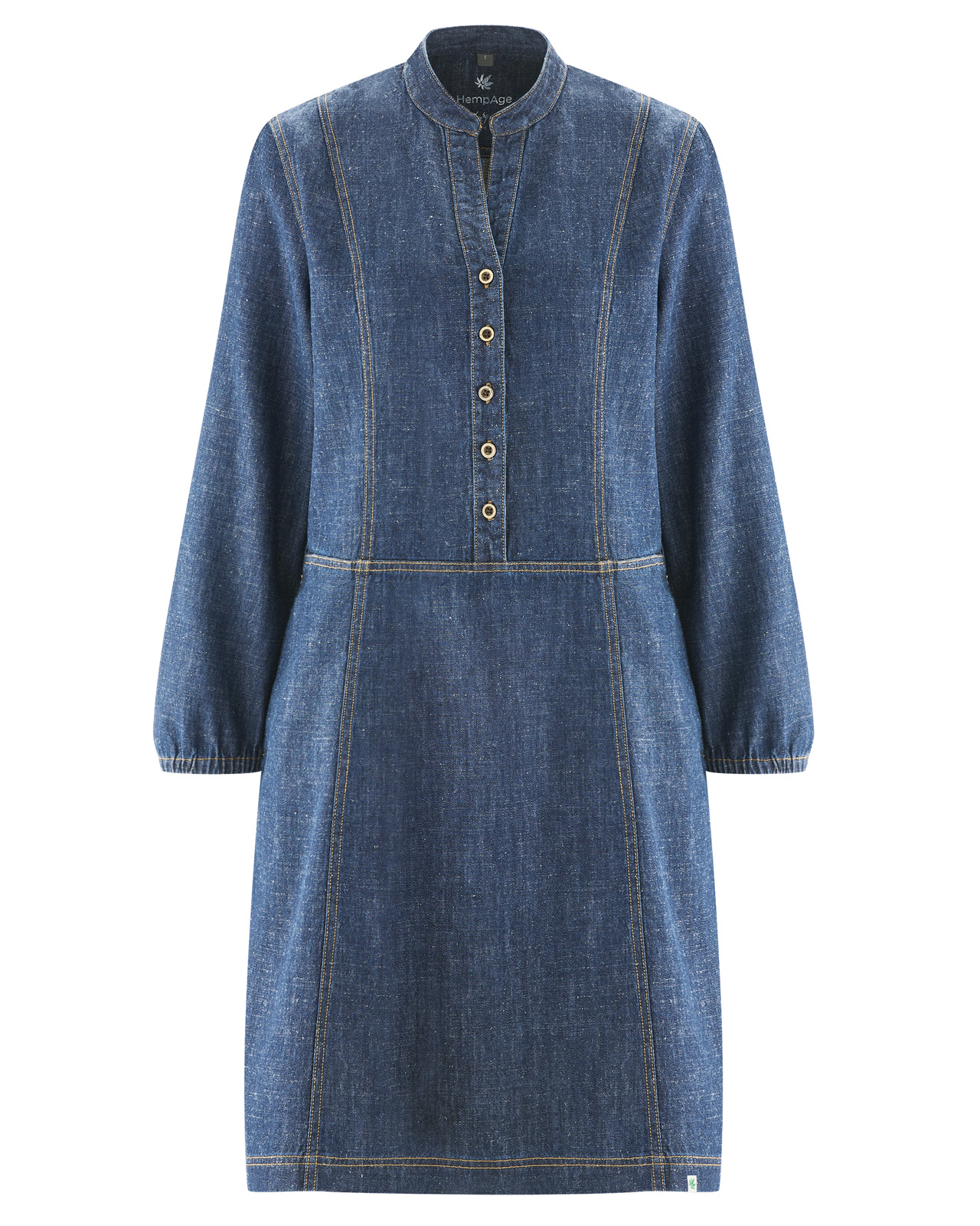 Hempage womens vegan Denim Dress Indigo