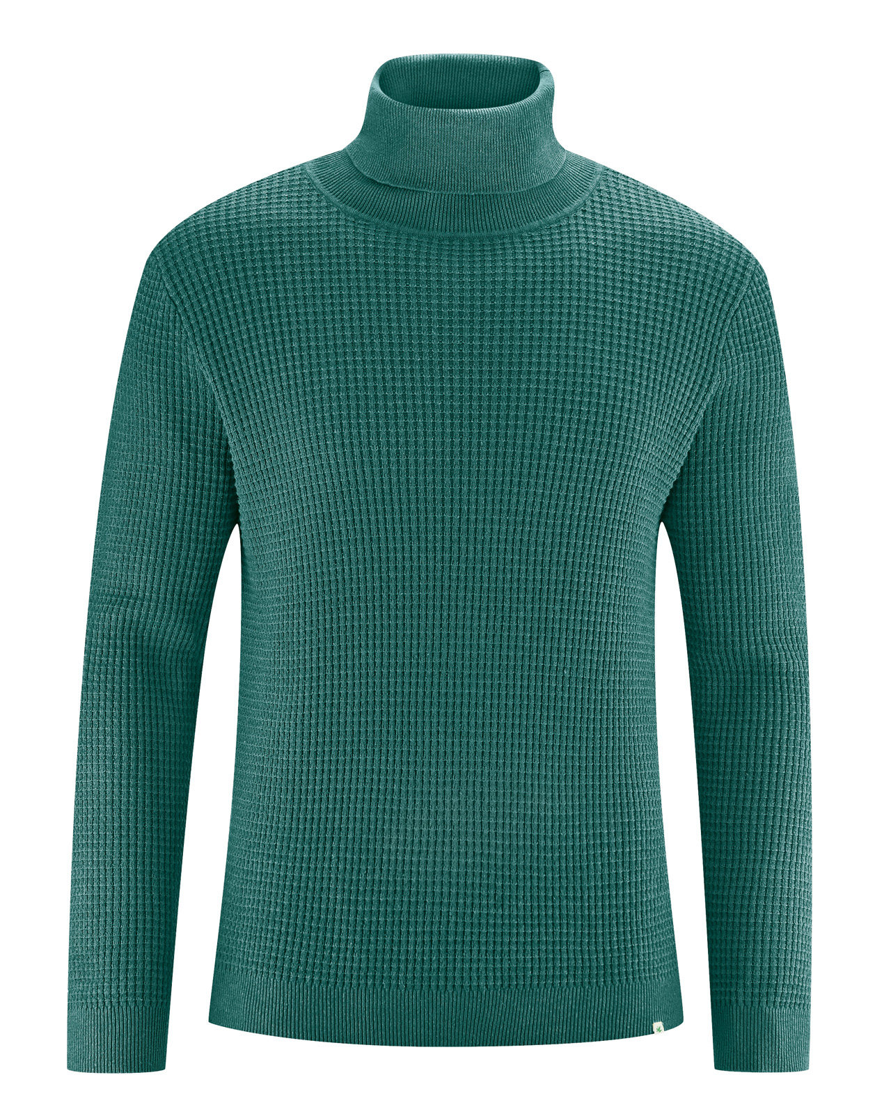 Hempage men vegan Sweater Turtleneck Spruce Green
