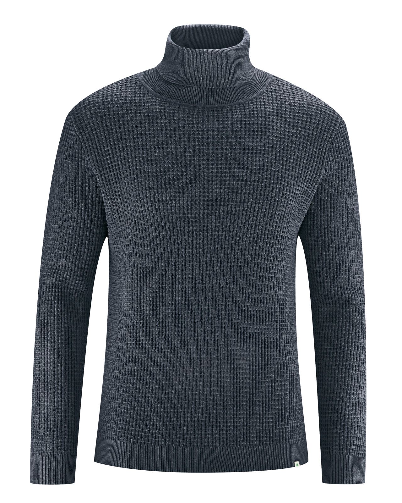 Hempage men vegan Sweater Turtleneck Dark Grey