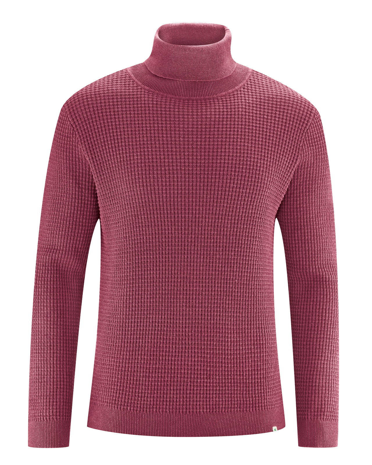 Hempage men vegan Sweater Turtleneck Tinto Red