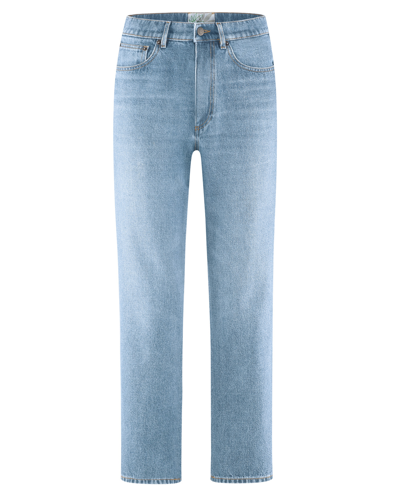 Hempage womens vegan Jeans High Rise Aqua