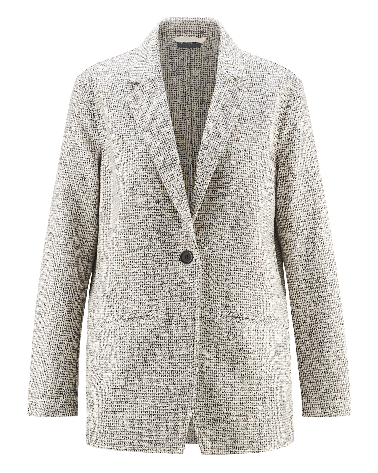 Hempage womens vegan Blazer Pepita Natural