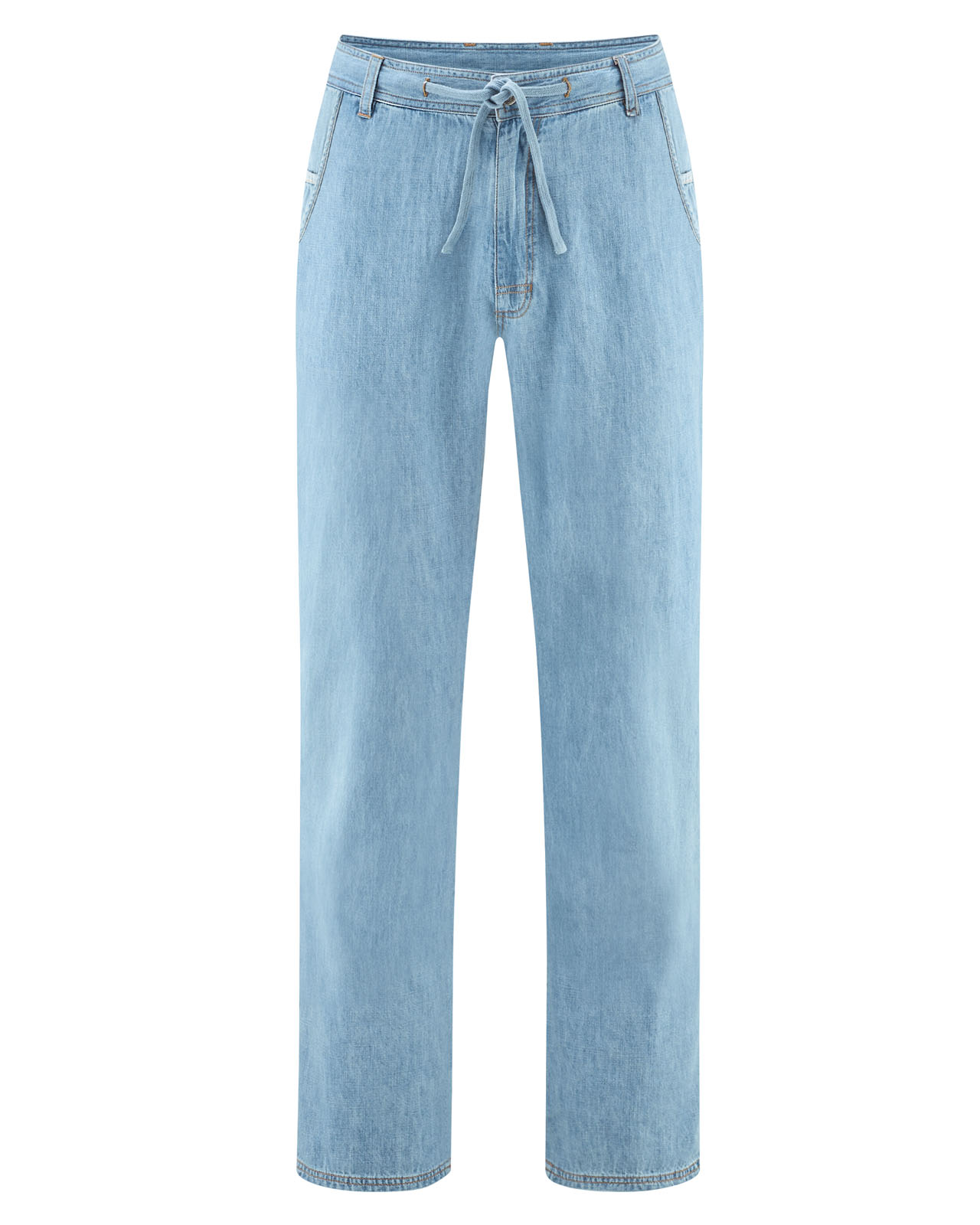 Hempage men vegan Jeans 5-Pocket Straight Leg Aqua Blue