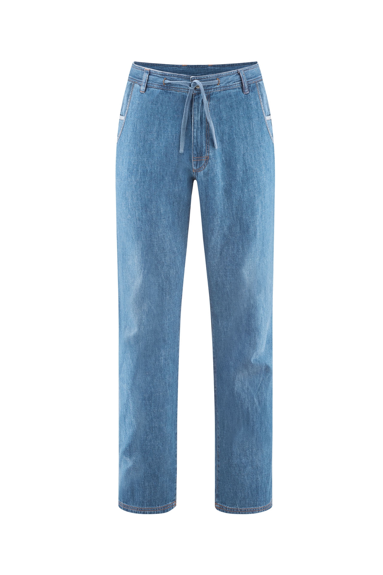 HempAge Herren vegan Jeans Mit 5 Taschen Geradem Bein Uniblue