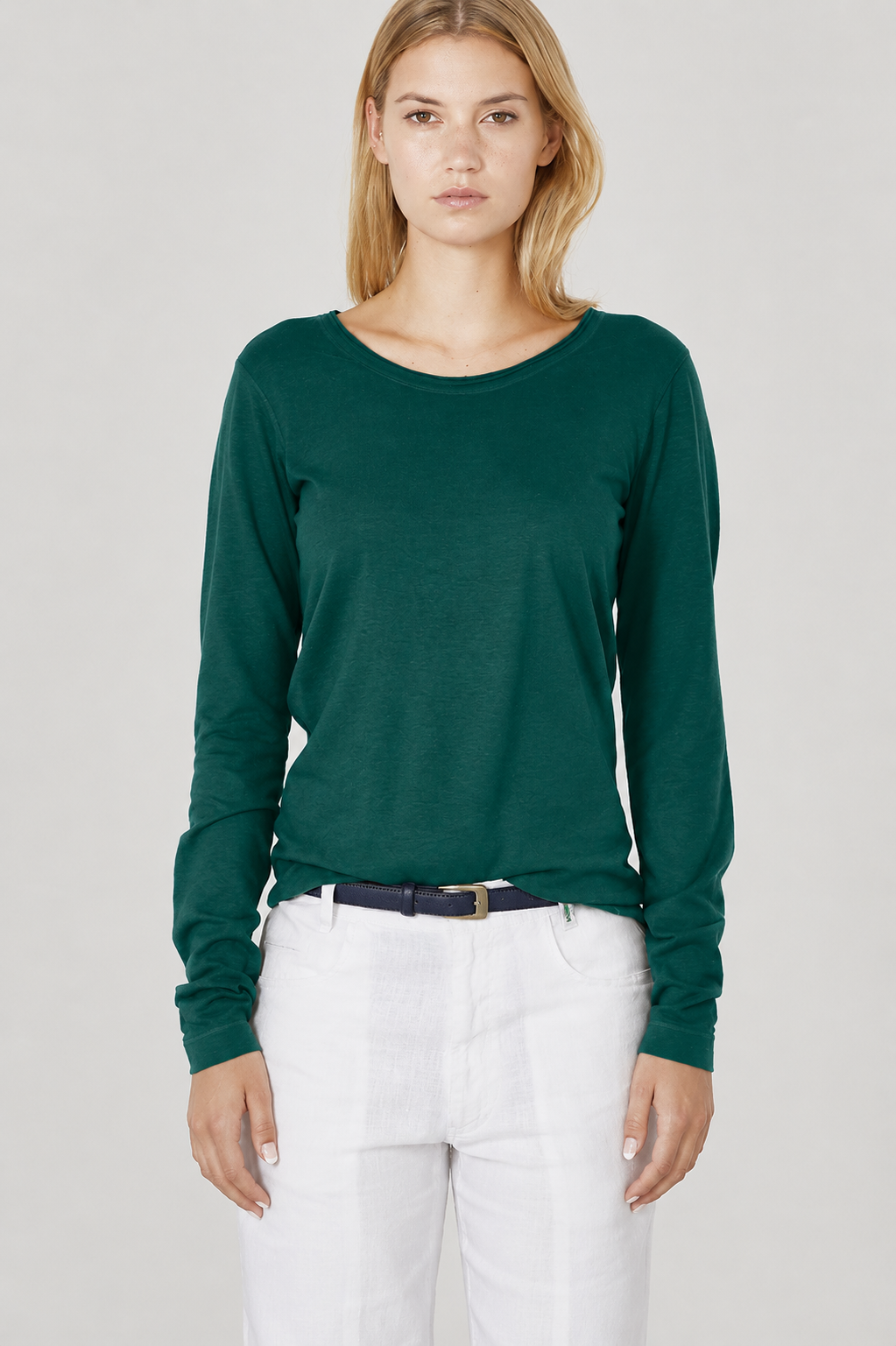 HempAge Damen vegan Langarm T-Shirt Fichtengr&Atilde;&frac14;n
