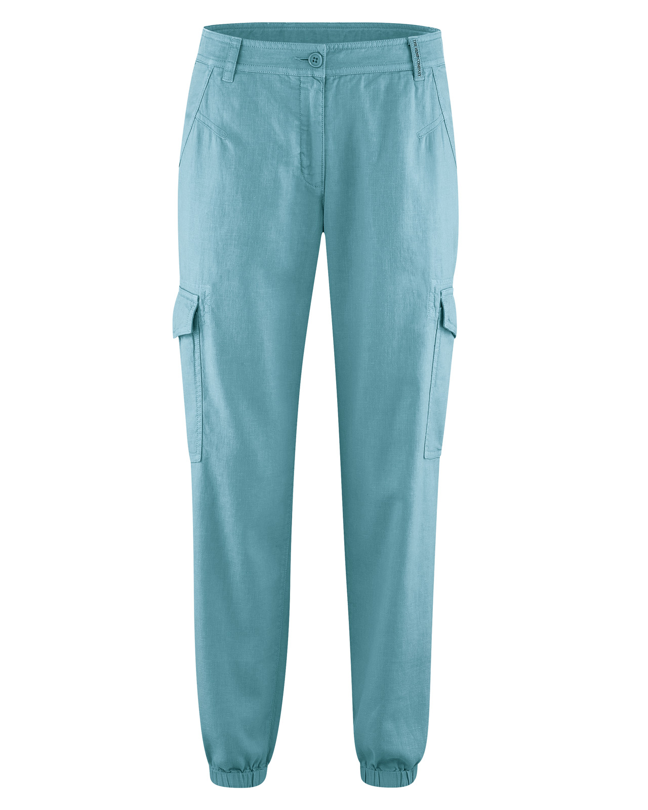 Hempage womens vegan Cargo Pants Sporty Wave Blue