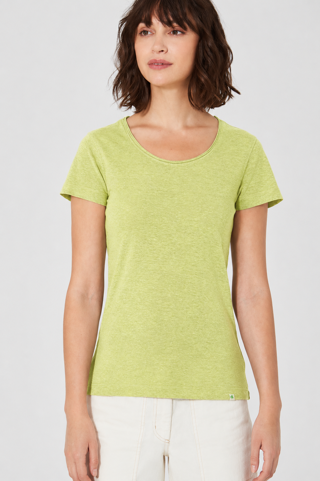 HempAge Damen vegan T-Shirt Airy Lind In Gr&Atilde;&frac14;n