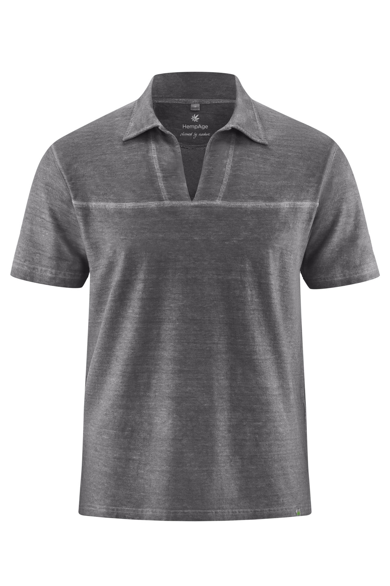 HempAge Herren vegan T-Shirt Mit V-Ausschnitt Anthrazit