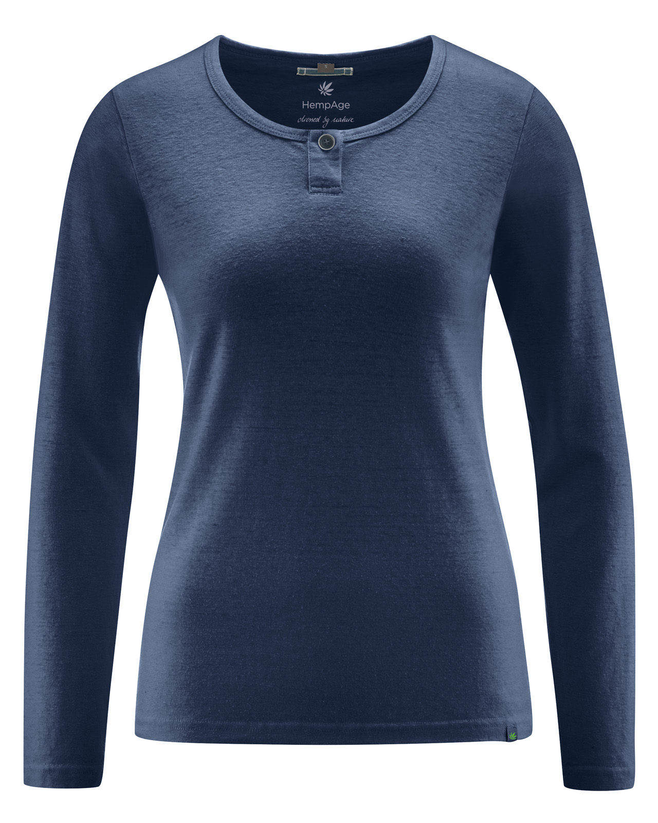 Hempage womens vegan Longsleeved Shirt Navy