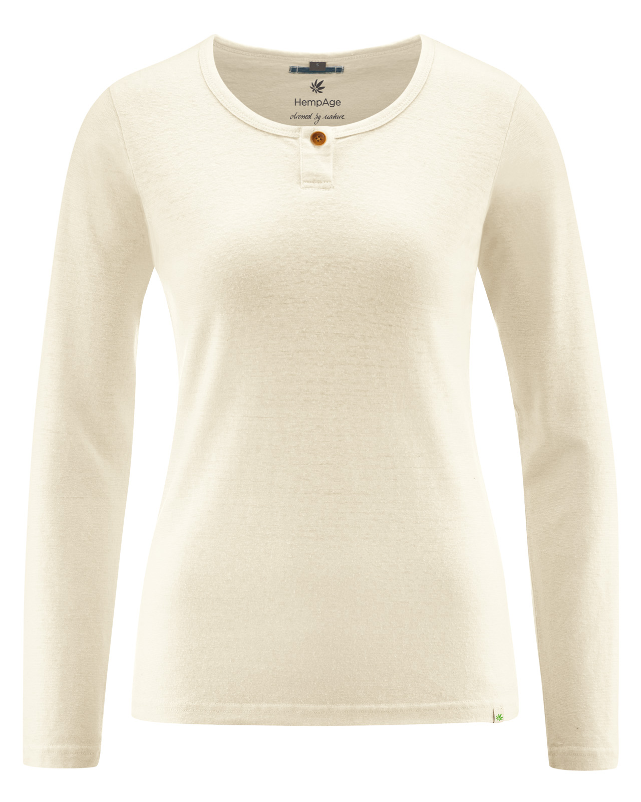 Hempage womens vegan Longsleeved Shirt Natural