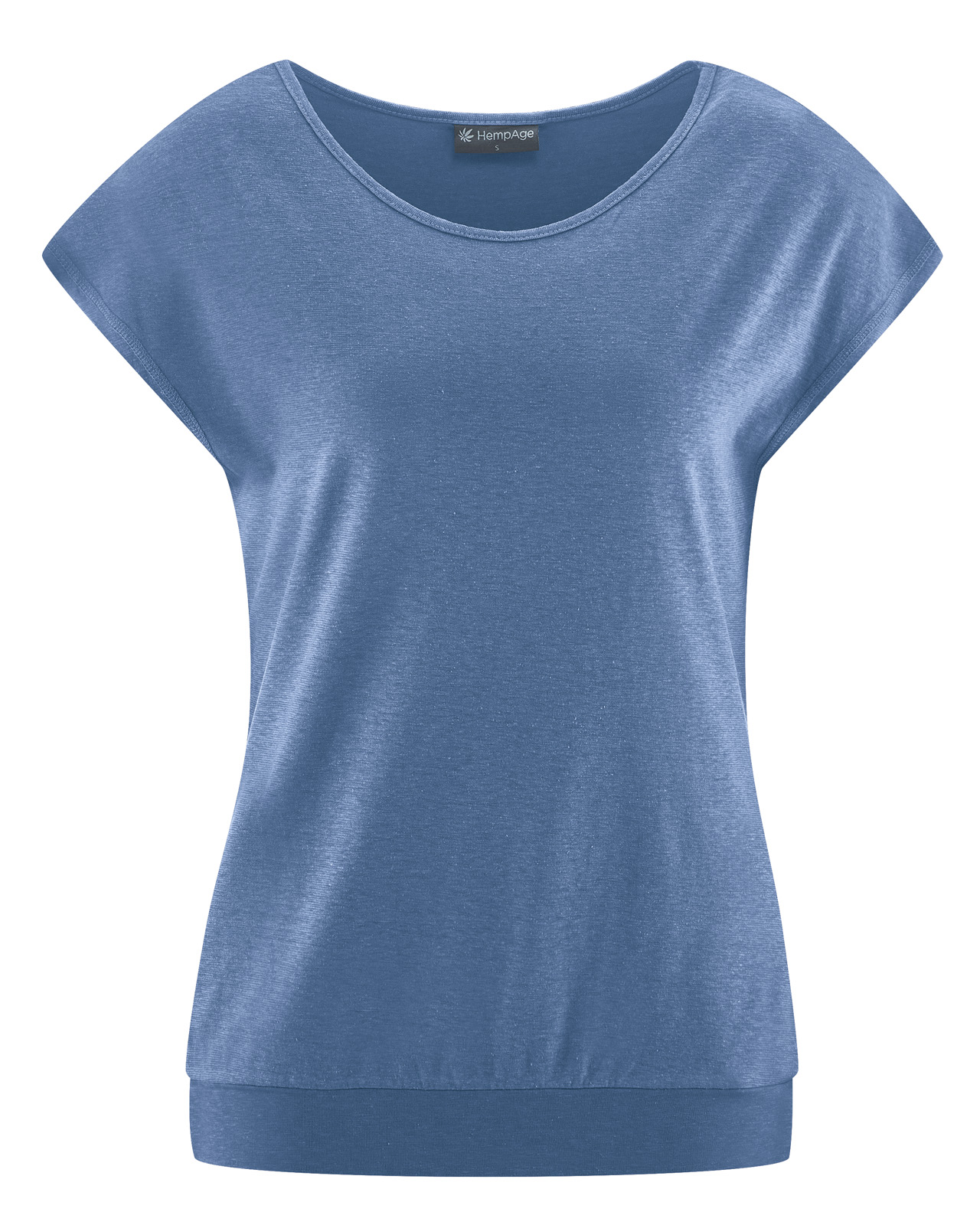 Hempage womens vegan T-Shirt Sleeveless Yoga Blueberry