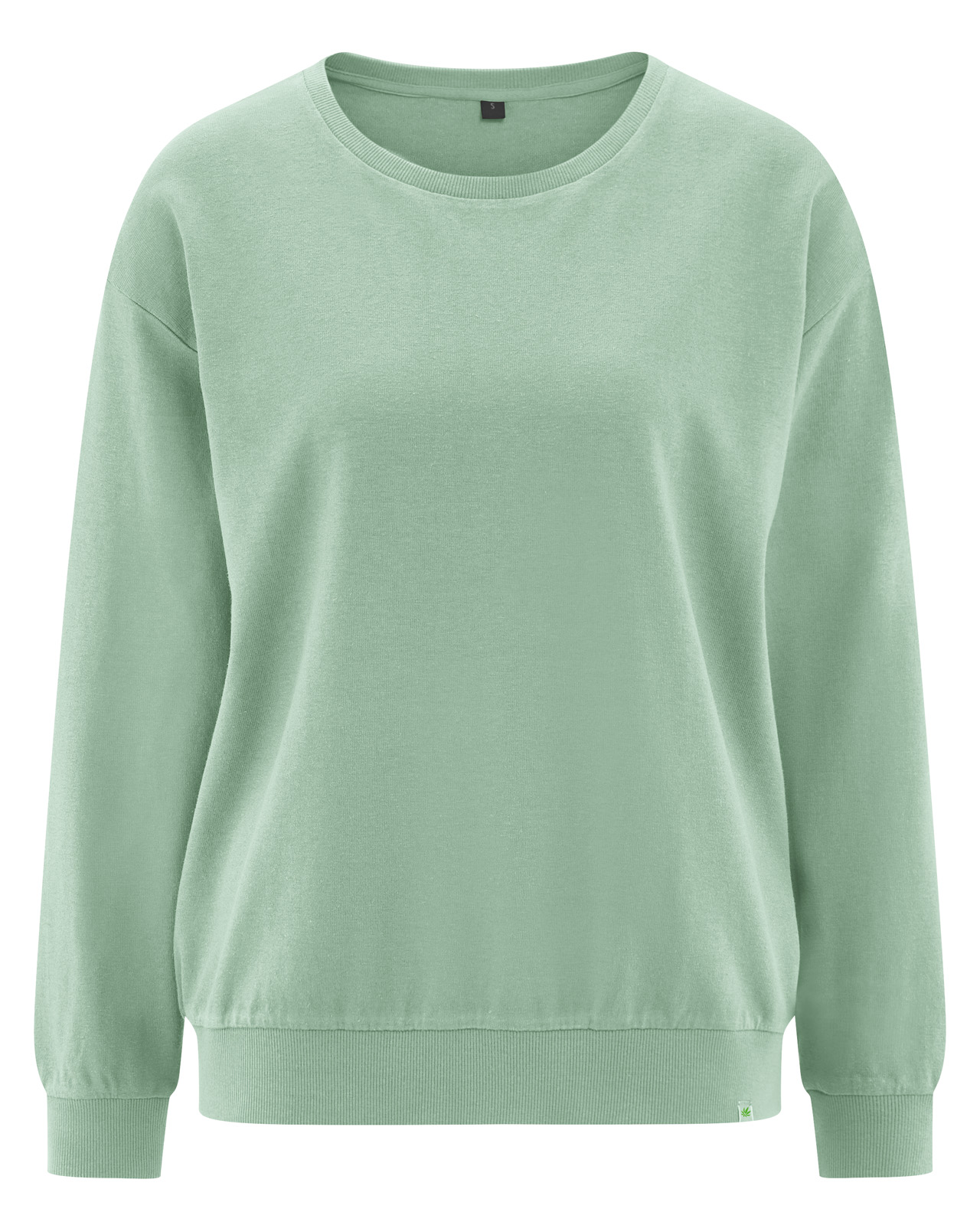 Hempage womens vegan Sweatshirt Basic Menta Green