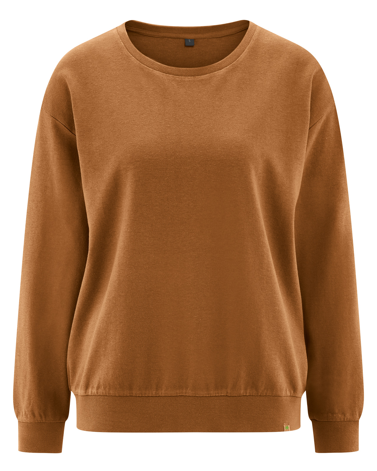 Hempage womens vegan Sweatshirt Basic Almond Brown