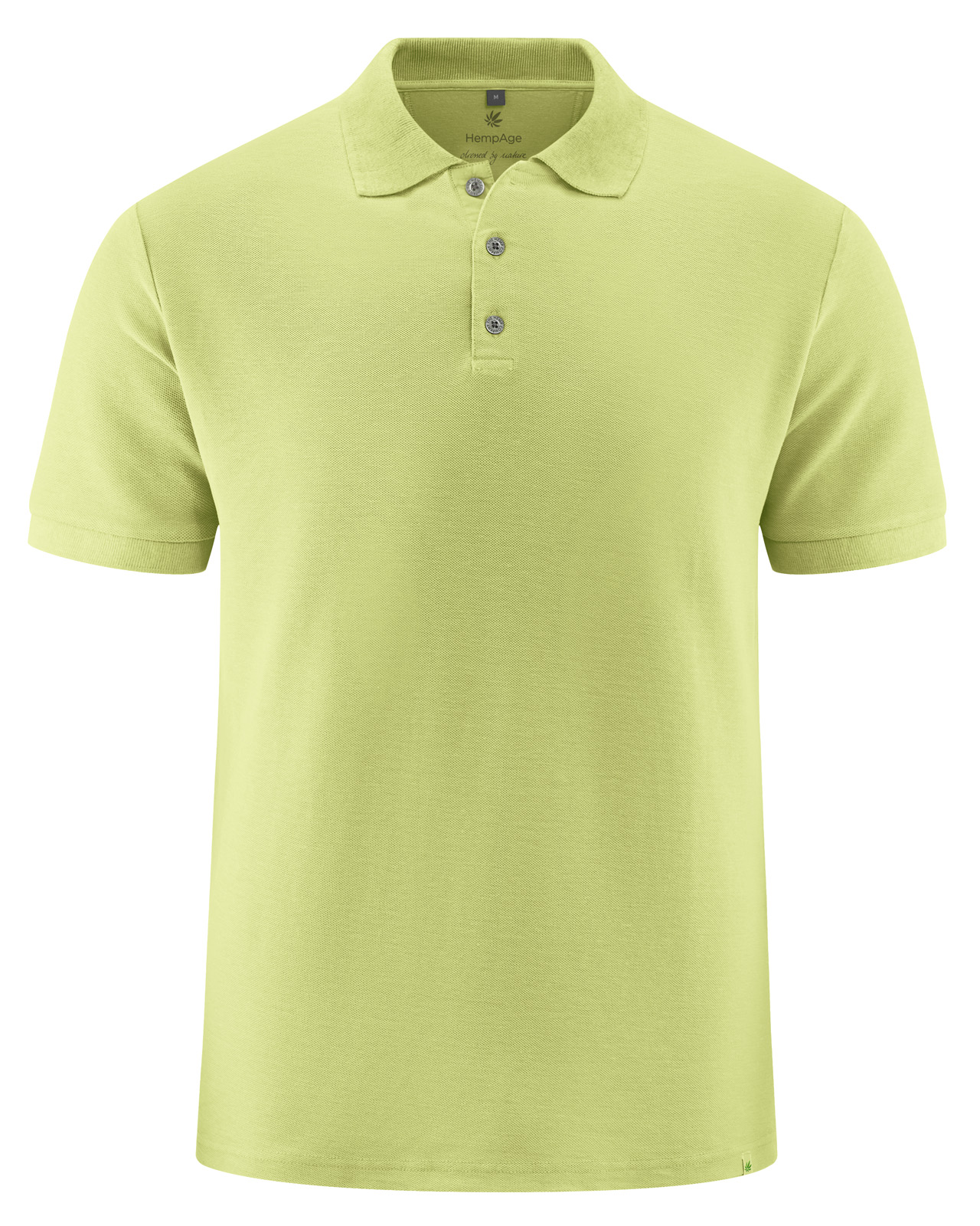 Hempage men vegan Polo Shirt Pique Jersey Bamboo Green