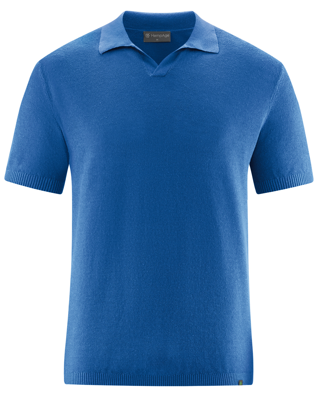 Hempage men vegan Polo Shirt Elegant Royal Blue
