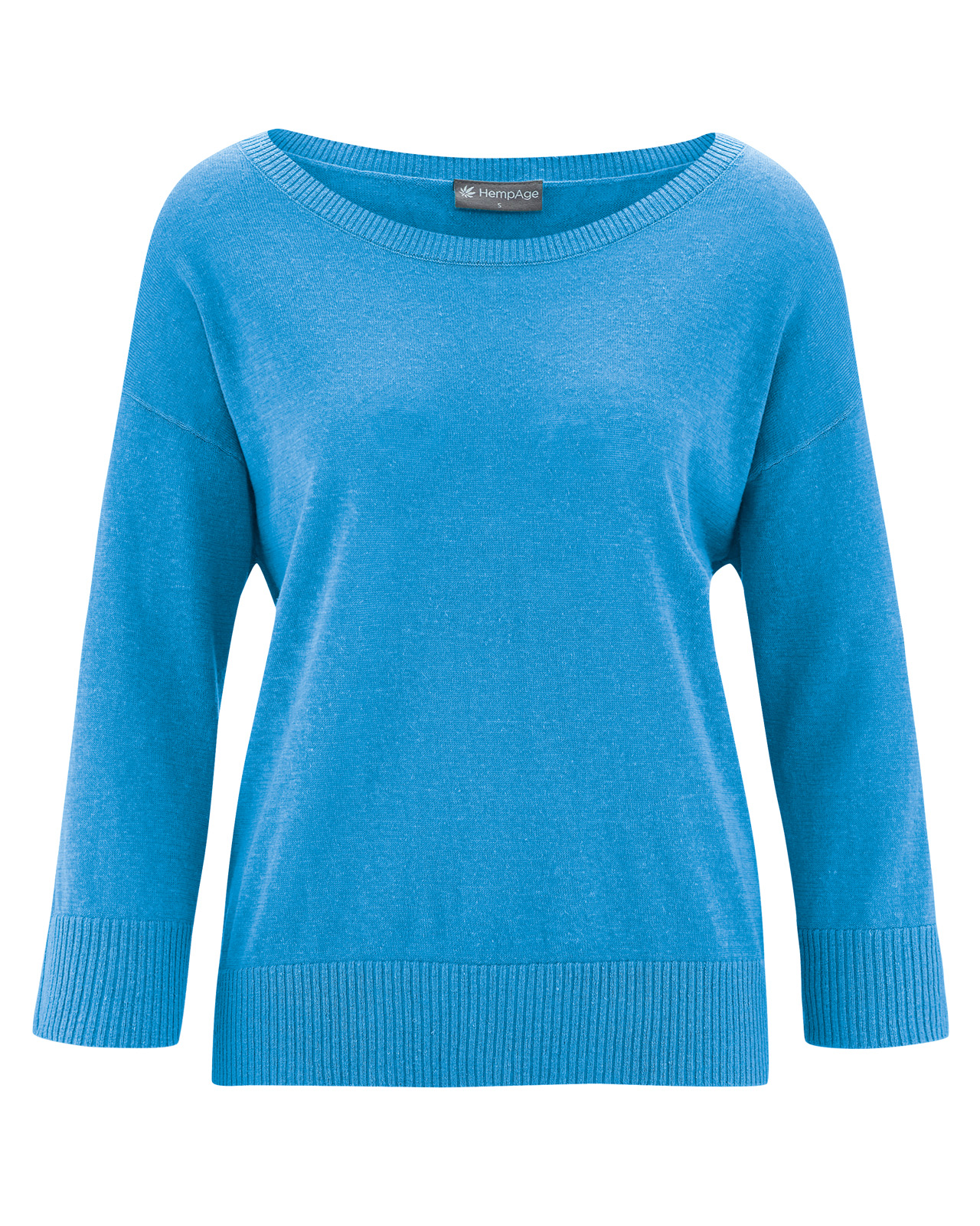Hempage womens vegan Sweater Light Weight Topaz