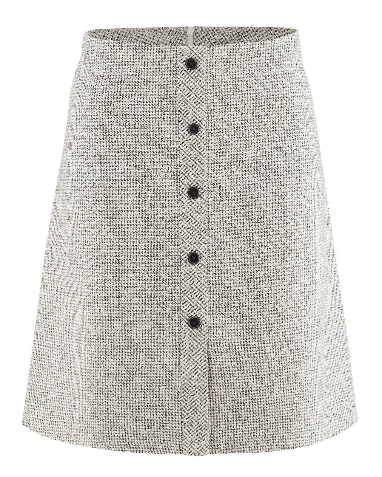 Hempage womens vegan Skirt Button Placket Natural