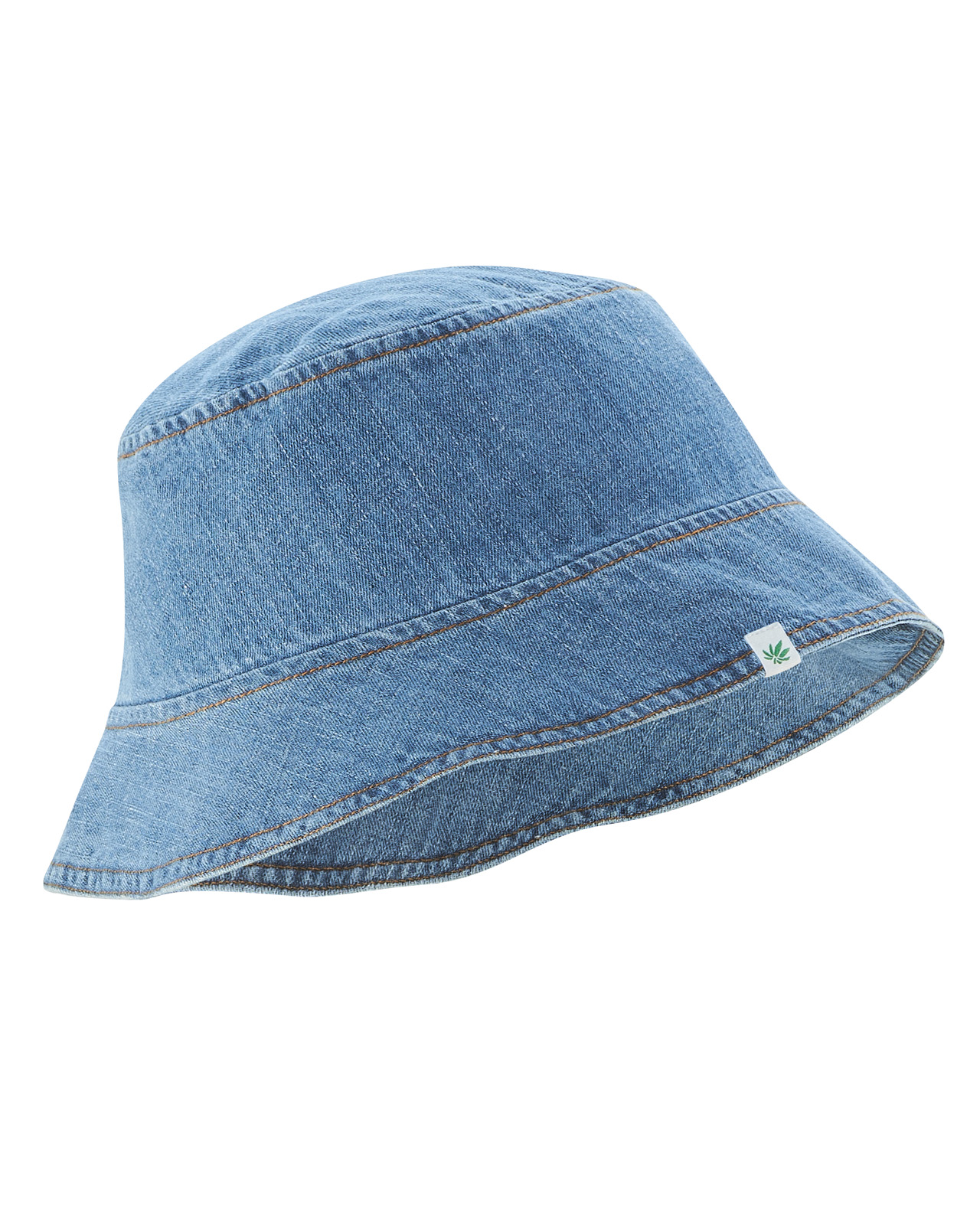 Hempage womens vegan Bucket Hat Denim Uniblue