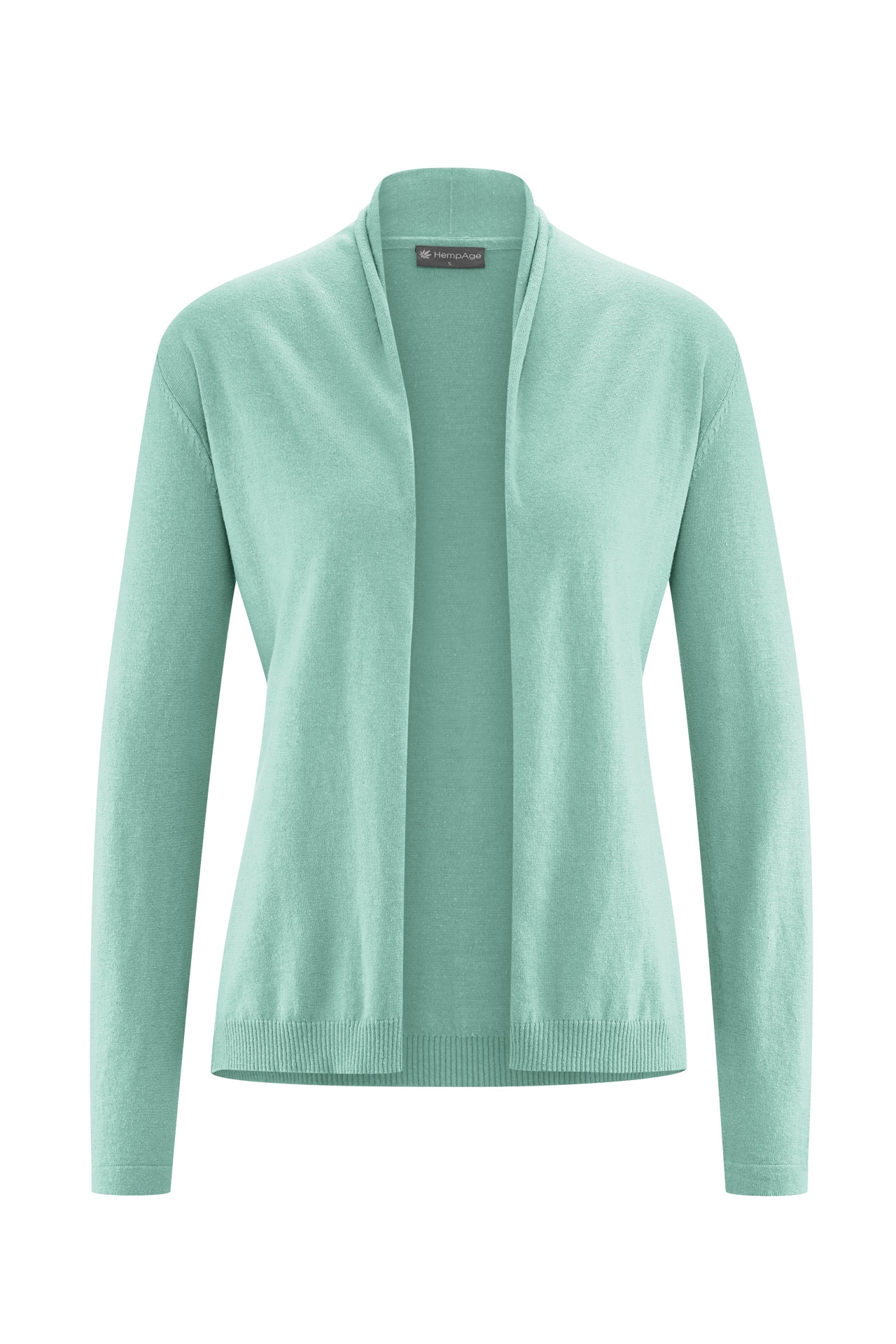 Hempage Damen vegan Leichte Strickjacke In Salbeigrün