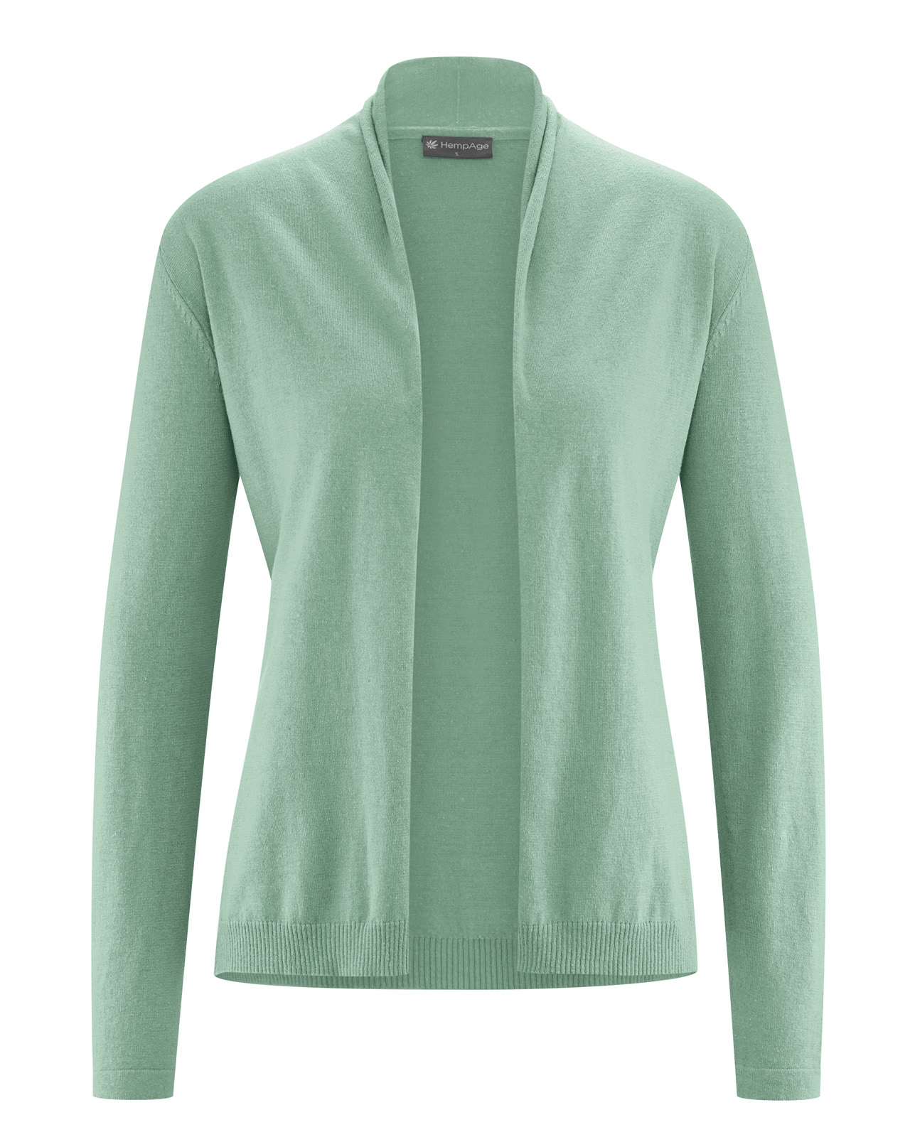Hempage womens vegan Cardigan Lightweight Menta Green