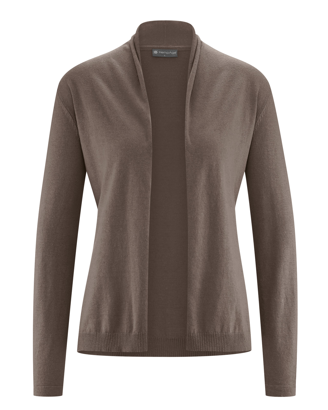 Hempage womens vegan Cardigan Lightweight Dust Brown