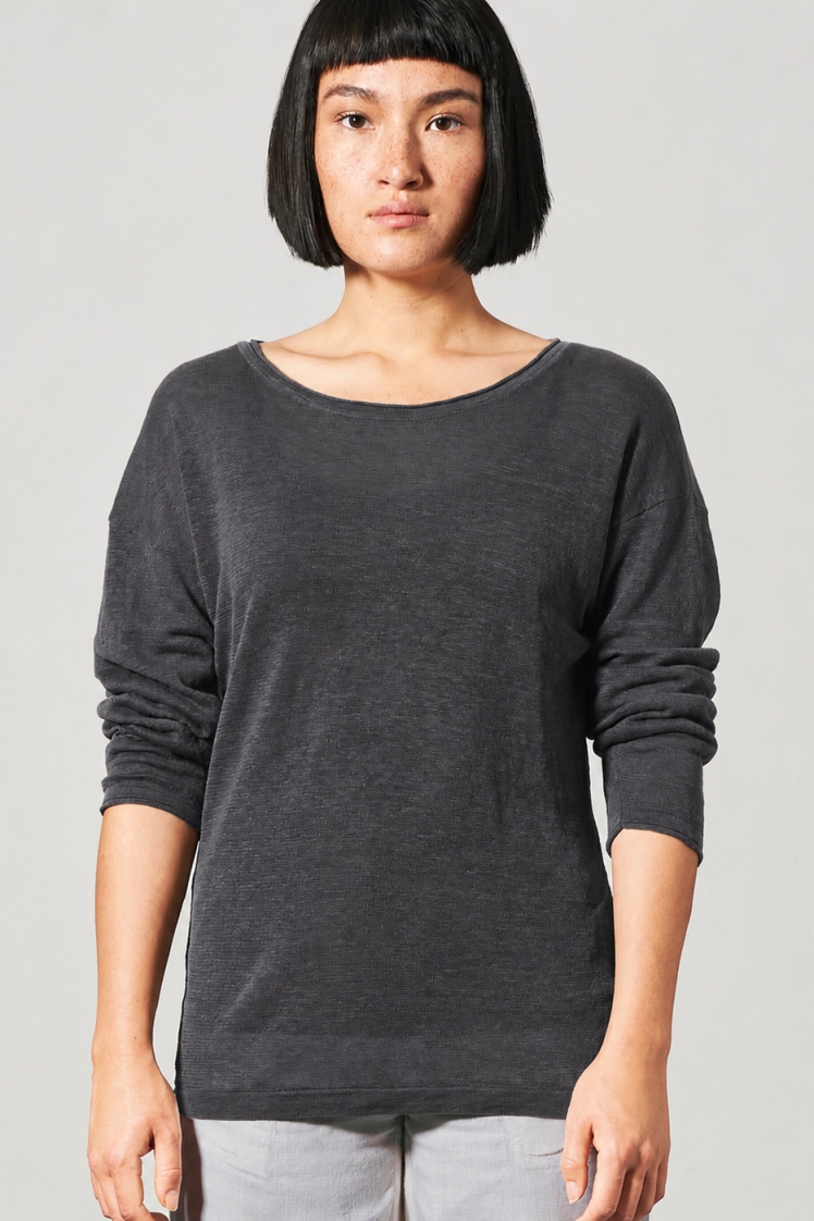 HempAge Damen vegan Pullover Airy Anthrazit