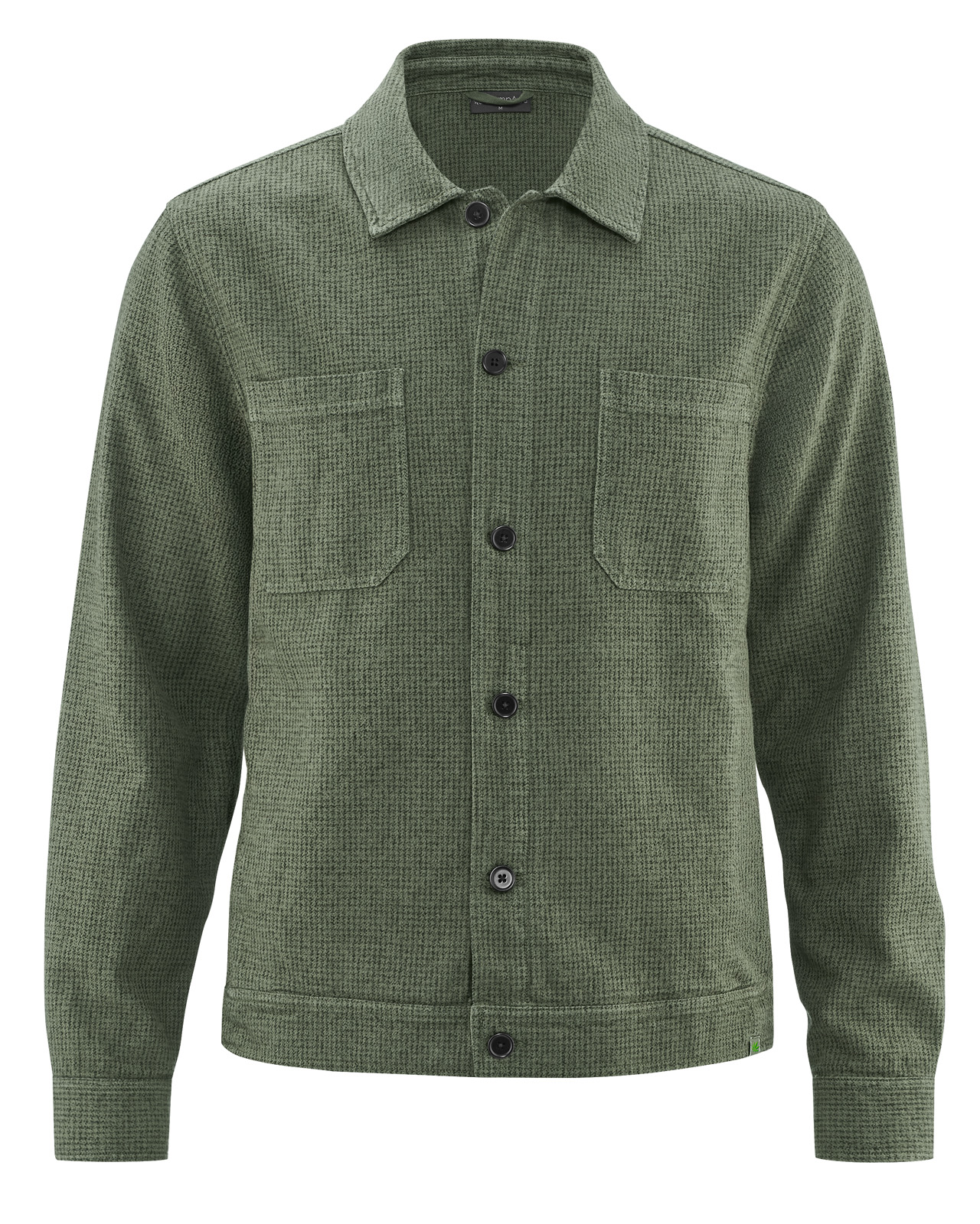 Hempage men vegan Jacket Checked Houndstooth Pattern Moss