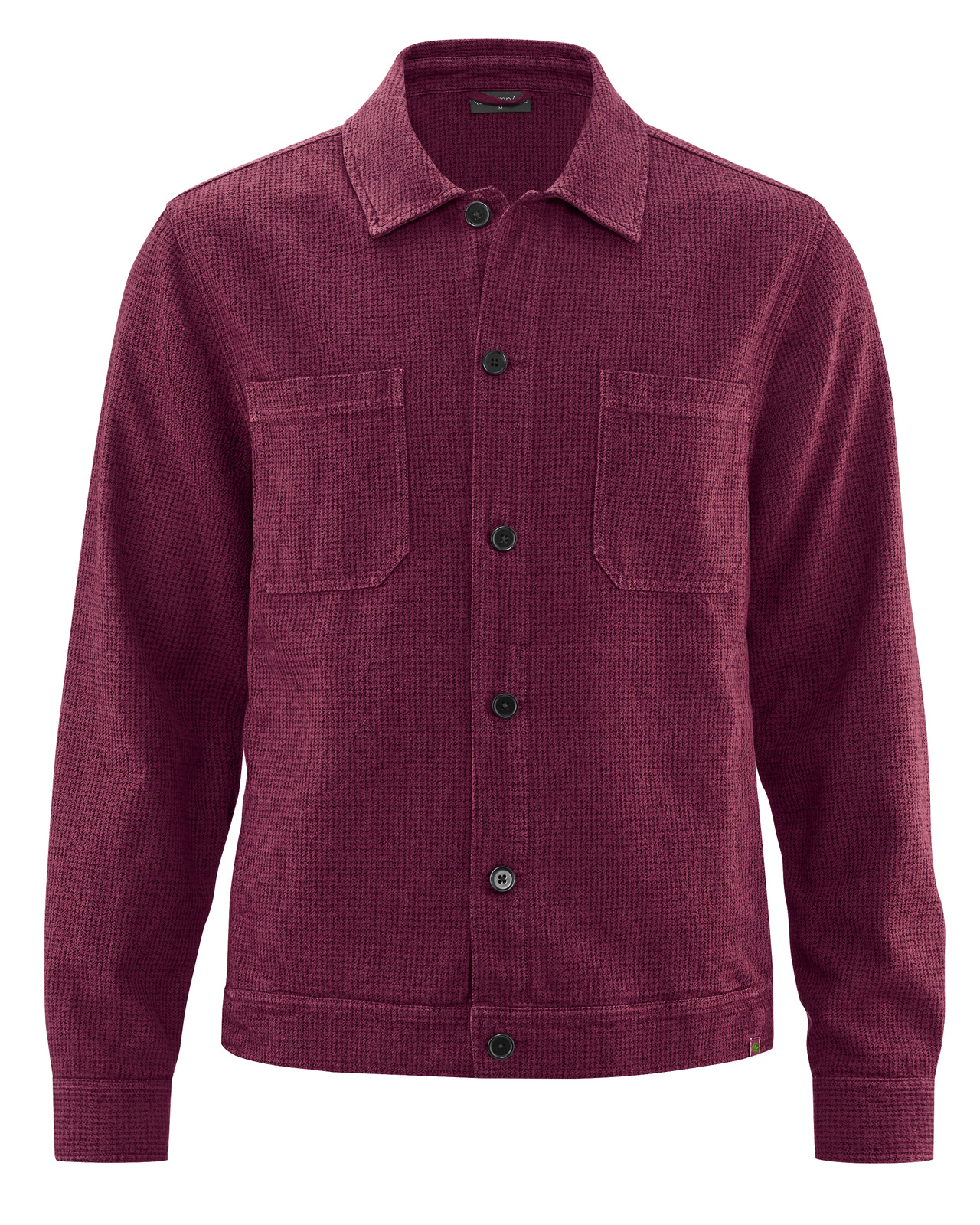 Hempage men vegan Jacket Checked Houndstooth Pattern Wine