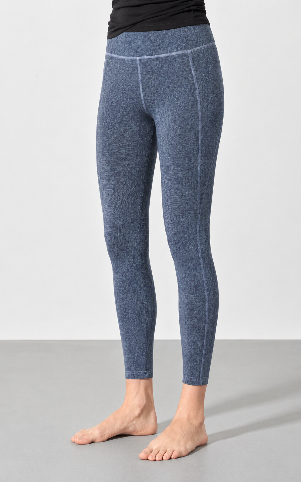 Hempage womens vegan Yoga Leggings Melange Blueberry