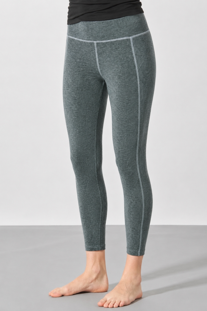 Hempage Damen vegan Yoga Leggings Melange Titanium