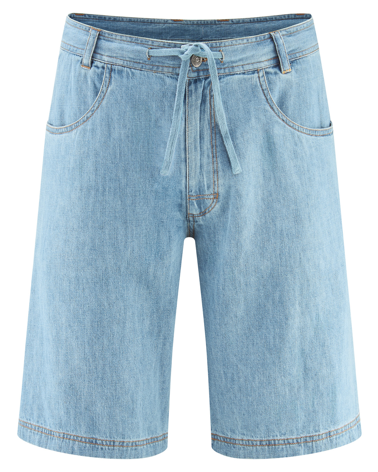 Hempage men vegan Shorts Straight Leg Aqua Blue